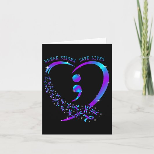 Break Stigma 救 Lives ハートSemicolon Sudie Pr カード (正面)