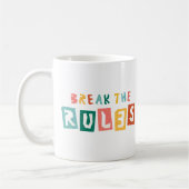 Break the Rules Bold Streetwear Typography コーヒーマグカップ (左)