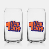 "Break The Rules" Edgy Rebel Quote ガラス缶 (裏面)