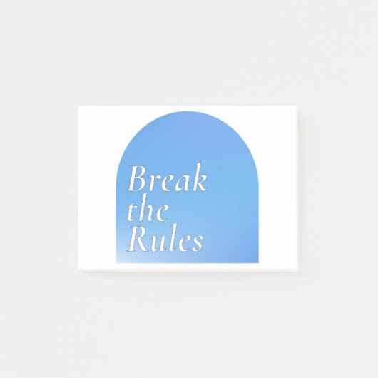 Break the rules sticker, retro typography, ポストイット (正面)