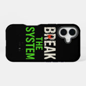 Break the System – 強いモチベーション iPhone 16ケース (裏面横)