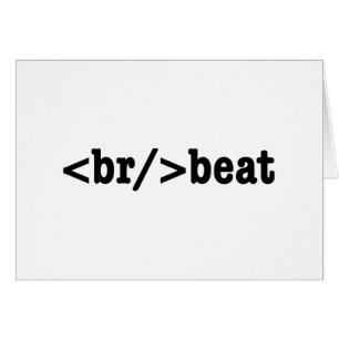 Breakbeat HTMLコードグリーティングカード