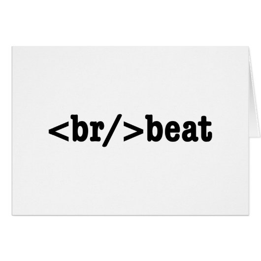 Breakbeat HTMLコードグリーティングカード (正面横)