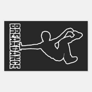 Breakdanceのカスタムカラーシール 長方形シール