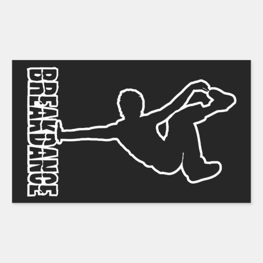 Breakdanceのカスタムカラーシール 長方形シール (正面)