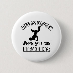 Breakdanceのダンスのデザイン 缶バッジ