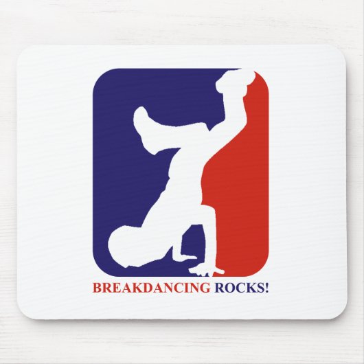 Breakdanceはデザインを揺すります マウスパッド (正面)