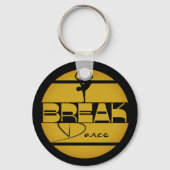 Breakdance黄色の黒とダンサー キーホルダー (正面)