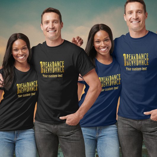 Breakdance黒い黄色 Tシャツ