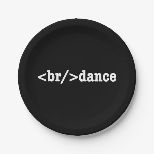 breakdance HTMLコード ペーパープレート (正面)