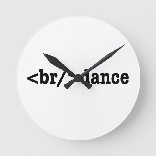 breakdance HTMLコード ラウンド壁時計 (正面)