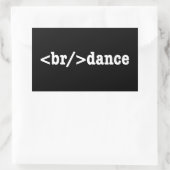 breakdance HTMLコード 長方形シール (バッグ)
