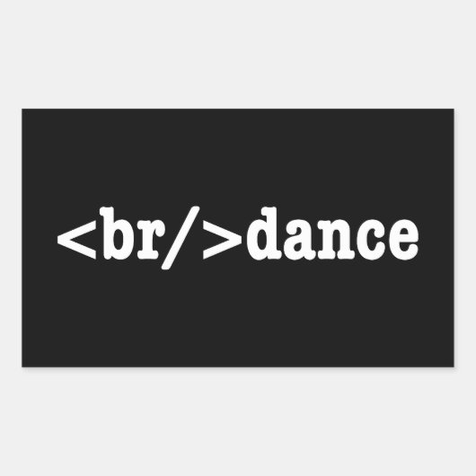 breakdance HTMLコード 長方形シール (正面)