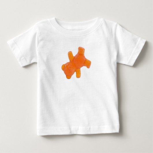 Breakdance Orange Gummy Bear - Sweet & Cool Baby  ベビーTシャツ (正面)