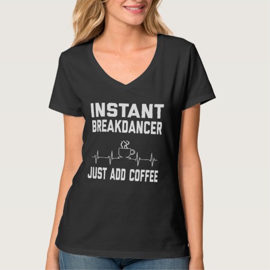 Breakdancer Coffee Coffee Humor EKG Tシャツ (正面)