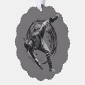 Breakdancer in action，インク（ばちゃばちゃ）跳ねるスタイル オーナメントカード (左)