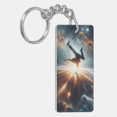 Breakdancer in action、Ai、Action in the 銀河系 キーホルダー (正面左)