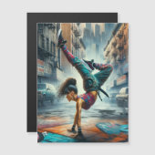 Breakdancer Women in action New Yorkのシルエット (正面/裏面)