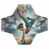 Breakdancer Women in action New Yorkのシルエット サッカーボール (フラット)