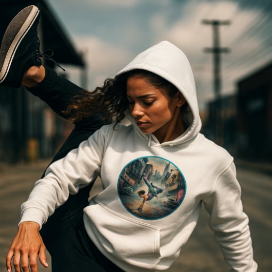 Breakdancer Women in action New Yorkのシルエット パーカ