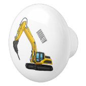 Breaker excavator cartoon illustration セラミックノブ (右)
