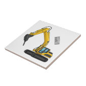 Breaker excavator cartoon illustration タイル (側面)