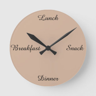 ~Breakfastの昼食の軽食のdinner~ WALLCLOCK. ラウンド壁時計