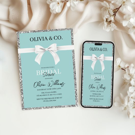 Breakfast at Tiffany's Bridal shower invitation