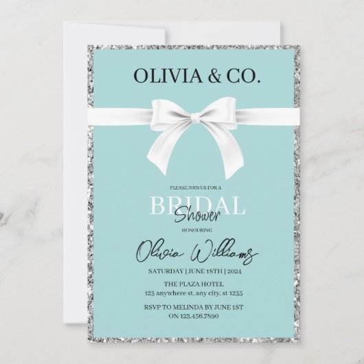 Breakfast at Tiffany's Bridal shower invitation (正面)