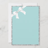Breakfast at Tiffany's Bridal shower invitation (裏面)