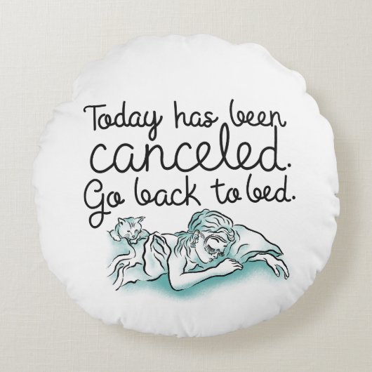 Breakfast at Tiffanys Go Back to Bed ラウンドクッション (正面)