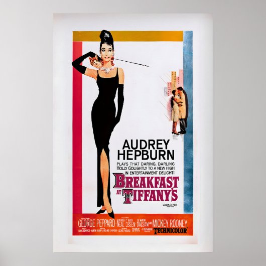 Breakfast At Tiffany's Movie Poster Restored ポスター (正面)