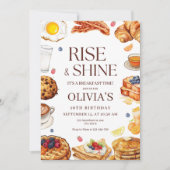 Breakfast Birthday Invitation Brunch Party Kids 招待状 (正面)