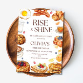 Breakfast Birthday Invitation Brunch Party Kids 招待状