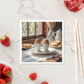 Breakfast Brown Eggs In Egg Cups スタンダードカクテルナプキン (インサイチュ)