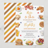 Breakfast Brunch Birthday Invitation 招待状 (正面/裏面)