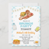 Breakfast brunch Birthday party invitation 招待状 (正面)