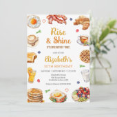 Breakfast Brunch Rise & Shine Birthday Invitation 招待状 (スタンド正面)
