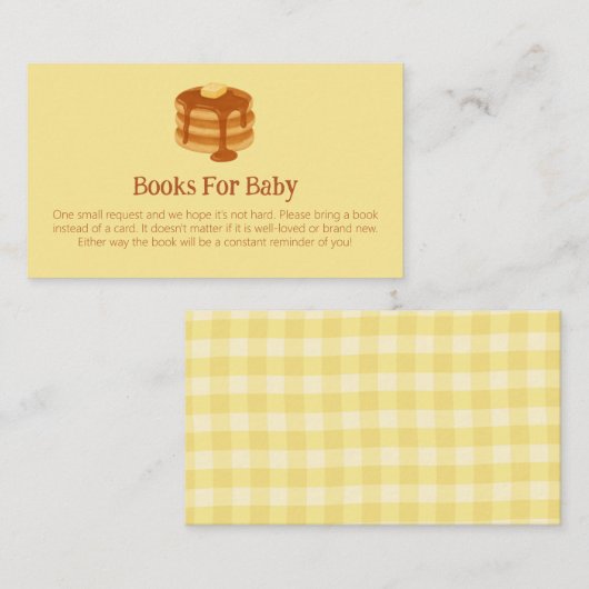 Breakfast Brunch Theme Baby Shower Book Request エンクロージャーカード (正面/裏面)