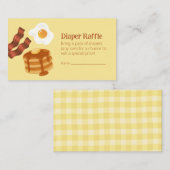 Breakfast Brunch Theme Diaper Raffle Ticket  エンクロージャーカード (正面/裏面)