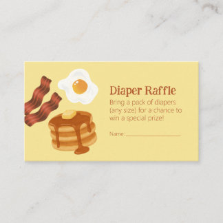 Breakfast Brunch Theme Diaper Raffle Ticket  エンクロージャーカード