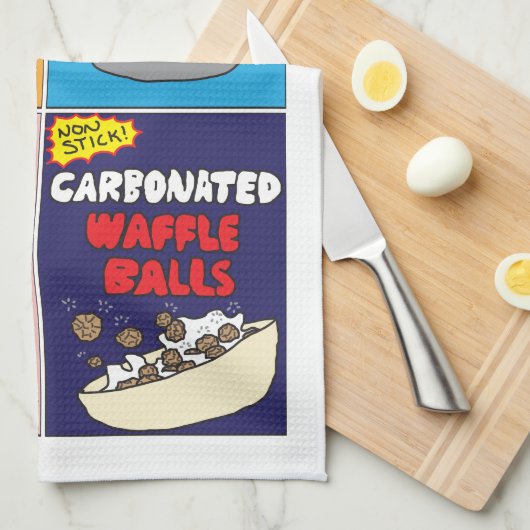 Breakfast cereals by AI Weirdness - Kitchen Towels キッチンタオル (四つ折り)