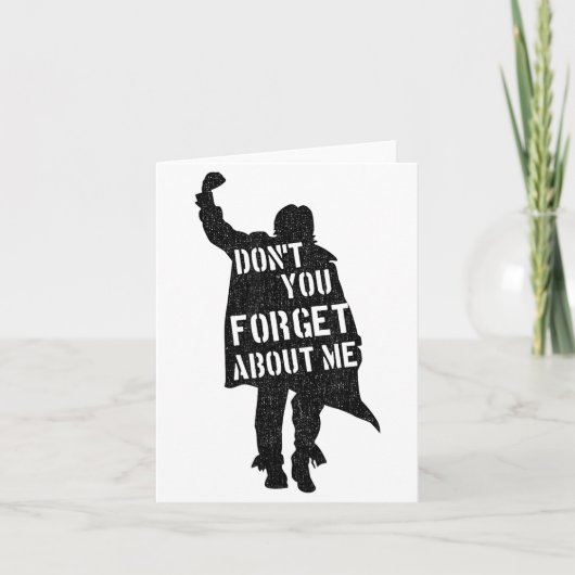 Breakfast Club Don't You Forget About Me Silhouett カード (正面)