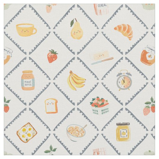 Breakfast cottagecore rustic farmhouse  ファブリック (クローズアップ)