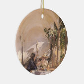 Breakfast in the Loggia by John Singer Sargent セラミックオーナメント (右)