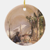 Breakfast in the Loggia by John Singer Sargent セラミックオーナメント (裏面)