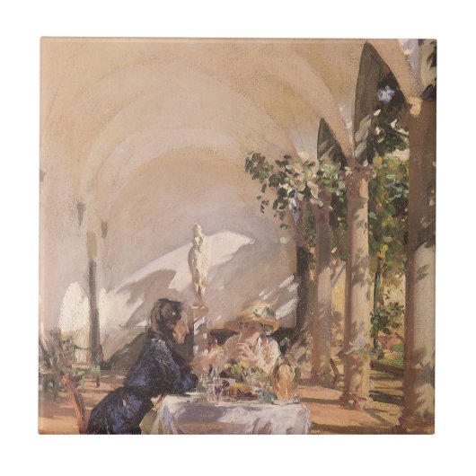 Breakfast in the Loggia by John Singer Sargent タイル (正面)
