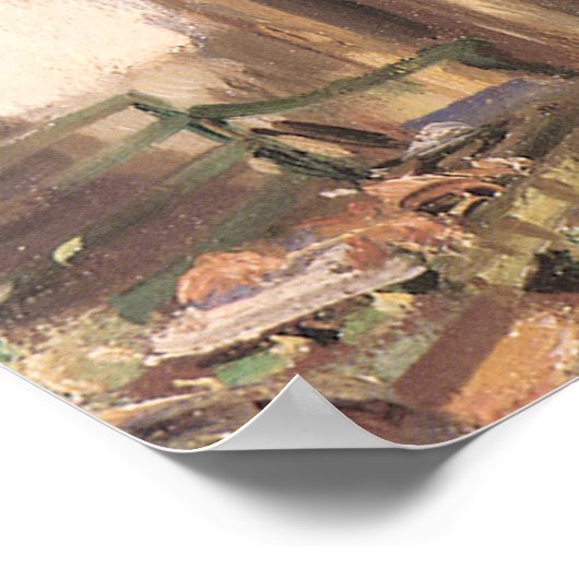 Breakfast in the Loggia by John Singer Sargent ポスター (角)