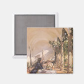 Breakfast in the Loggia by John Singer Sargent マグネット (正面/裏面)