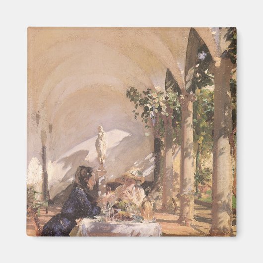 Breakfast in the Loggia by John Singer Sargent マグネット (正面)
